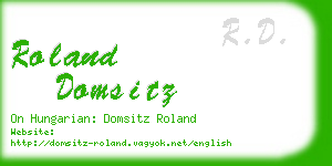 roland domsitz business card